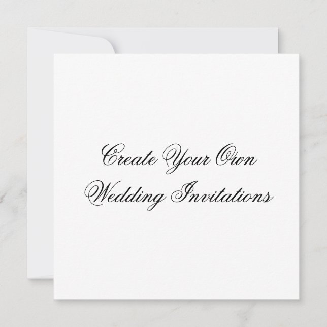 Crie Sua Própria Forma Quadrada de Convites de Cas (Frente)