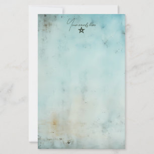 Crie Sua Própria Papelaria Grunge Azul Turquesa