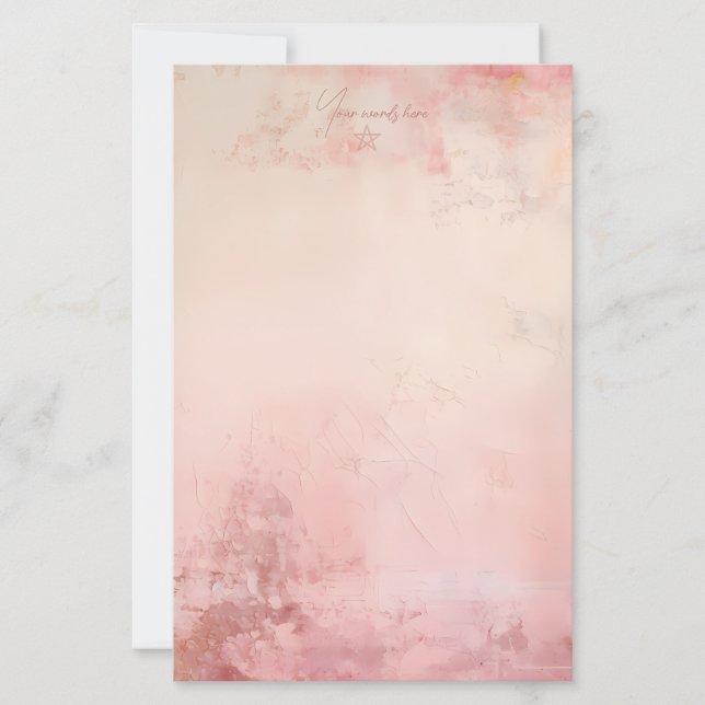 Crie Sua Própria Papelaria Grunge Rosa (Frente)