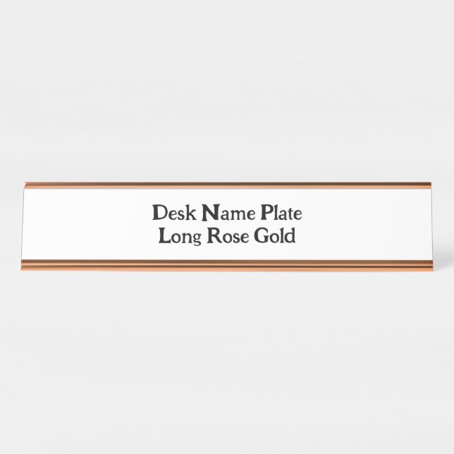 Crie Sua Própria Placa de Nome de Mesa em Ouro Ros (Frente)
