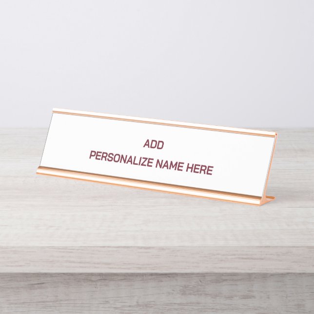 Crie Sua Própria Placa de Nome para Mesa (Frente)