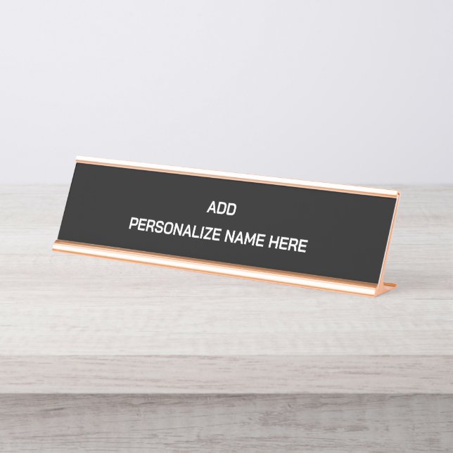 Crie Sua Própria Placa de Nome para Mesa (Frente)
