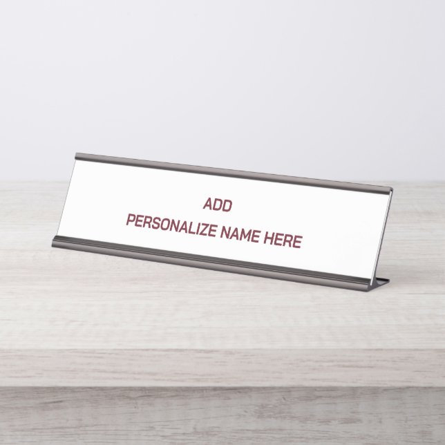 Crie Sua Própria Placa de Nome para Mesa (Frente)
