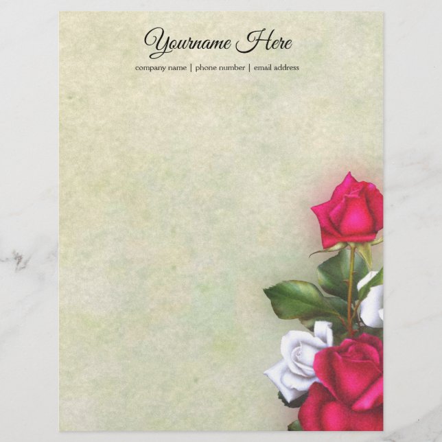 Crie suas próprias rosas vermelhas e brancas (Frente)