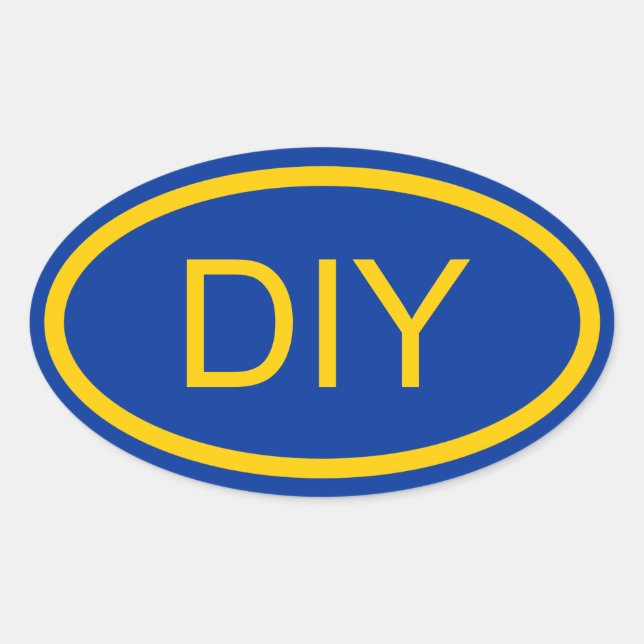 Crie um adesivo opaco de estilo euro azul e Dourad (Frente)