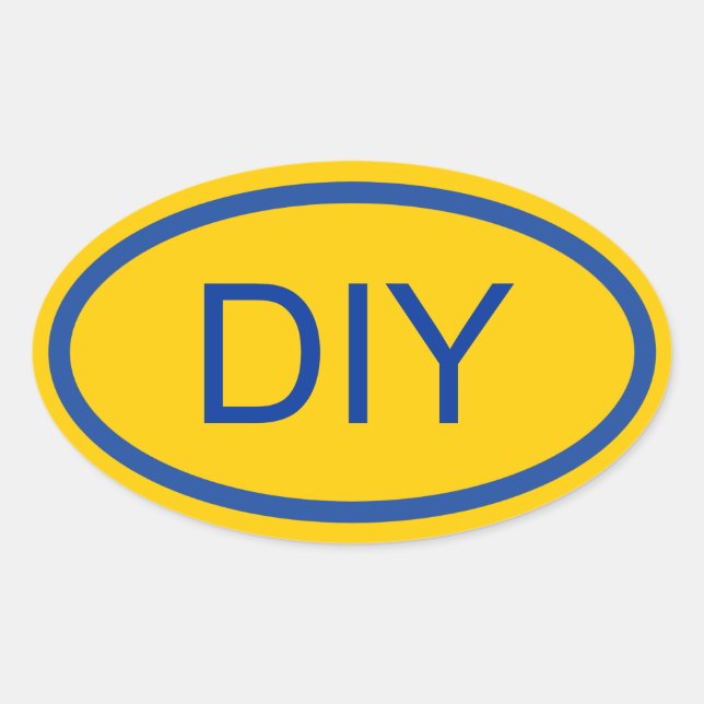 Crie um adesivo opaco de estilo euro azul e Dourad (Frente)