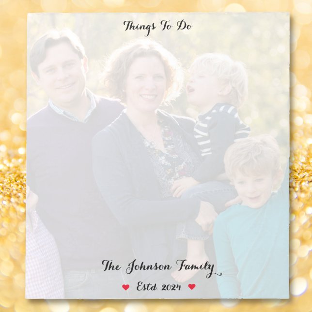 Crie um Bloco de Notas Personalizado com Foto da F (Create Custom Family Photo Year To Do List Notepad)