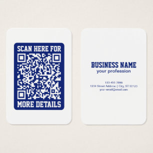 Crie um código QR escaneável Azul Marinho (editá
