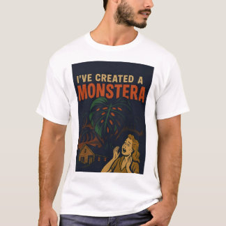 Criei uma Camiseta de Planta de Terror Retro Monst