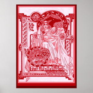 Crimson Corbie Queen Poster