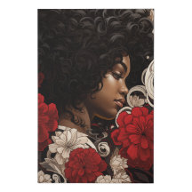Crimson e Cream Floral Serenity