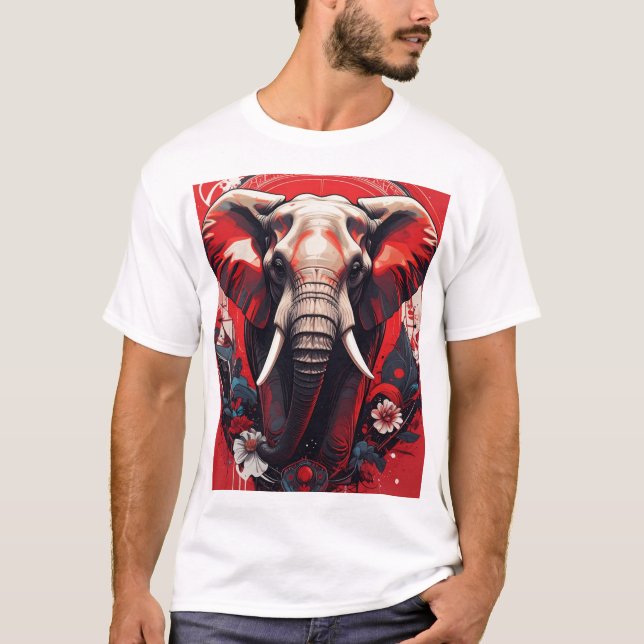 Crimson Majesty Elephant T-Shirt (Frente)