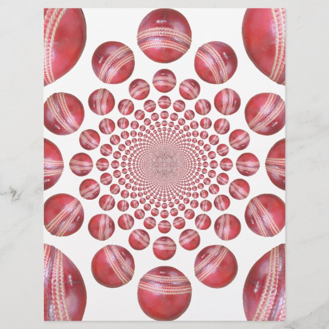 Crimson Vortex: Linda Bola de Críquete Vermelho (Frente)