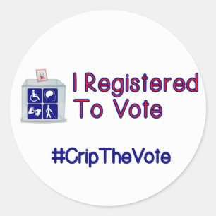 #CripTheVote EU REGISTREI as etiquetas (redondas)