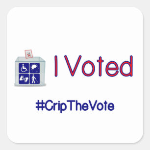 #CripTheVote EU VOTEI as etiquetas (quadradas)