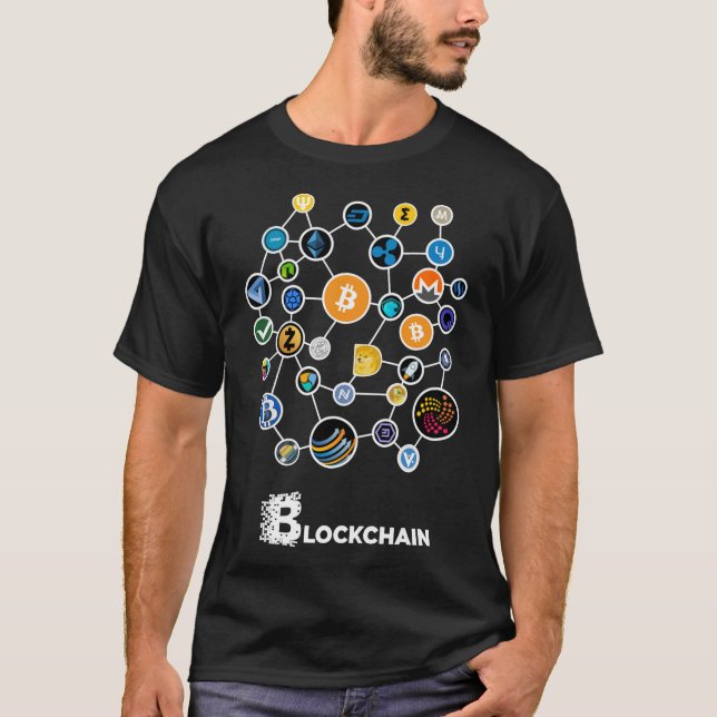 Criptografia Blockchain - Camisa Cryptocurrency Ho (Frente)