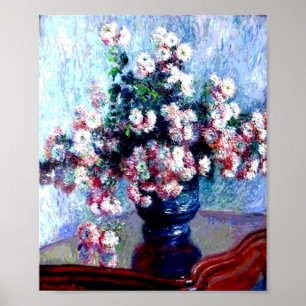 Crisântemos pelo poster de Claude Monet