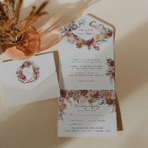 Crista de Casamento Autumn Blooms