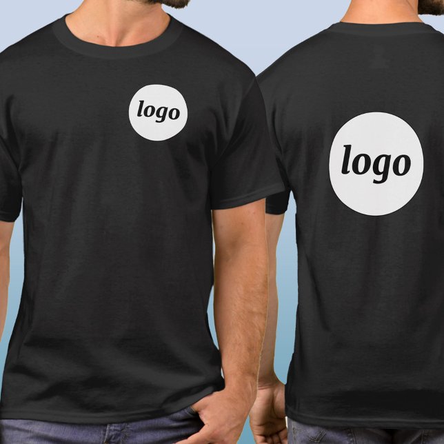 Crista de Logotipo Simples e Camiseta de Negócios  (Simple logo crest and back print business branding promotional t-shirt)