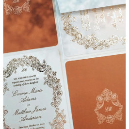 Crista de Monograma Barroco Elegante Casamento