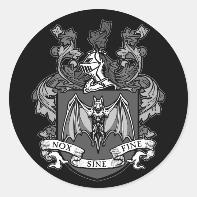Crista de Morcego Cinza - Adesivo (Frente)