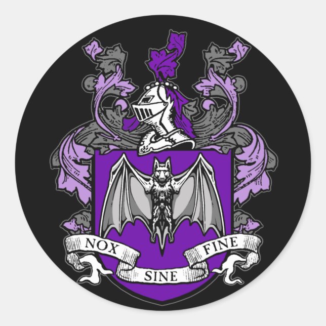 Crista de Morcego Roxa - Adesivo (Frente)