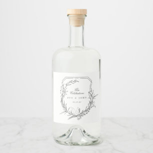 crista tradicional de monograma floral botânico cl