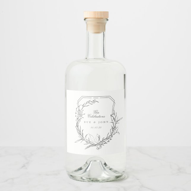 crista tradicional de monograma floral botânico cl (Frente)