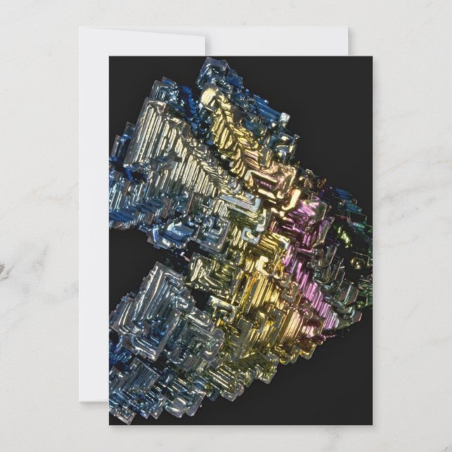 Cristais brilhantes de bismuto nativo (Frente)