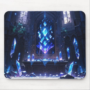 Cristais Mágicos Flutuantes Mousepad de Fantasia A