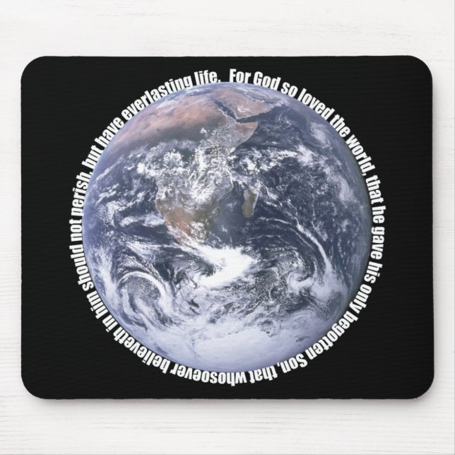 Cristão Mousepad da terra do 3:16 de John (Frente)