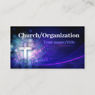 Cristianismo - Cartão de visita do Shimmering Azul