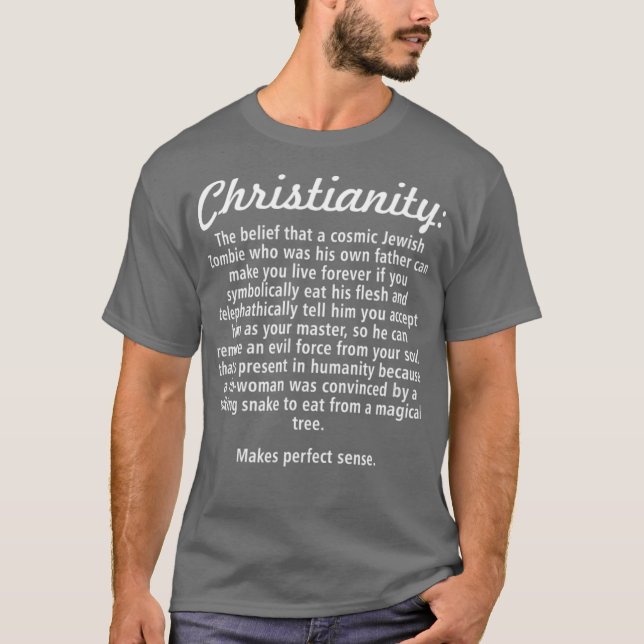 Cristianismo Religião Ateísta camiseta Agnóstica (Frente)