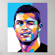 Cristiano Ronaldo no WPAP Style Wall Art Poster