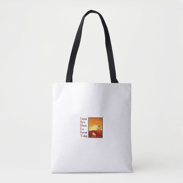Cristo acrônimo de White Church Tote Bag (Frente)