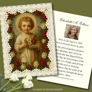 Cristo Child Memorial Funeral Rosa Lace
