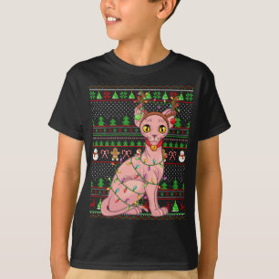 Cristo De Gato Sphynx Com Estilo De Suéter Do Xmas