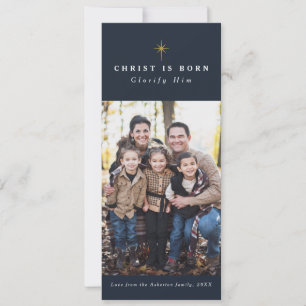 Cristo é Cartões de foto de Natal religioso nascer