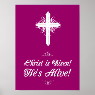 Cristo é Risen! Ele está vivo! Poster páscoa de 12