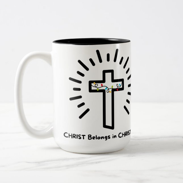 Cristo na caneca de Natal (Esquerda)