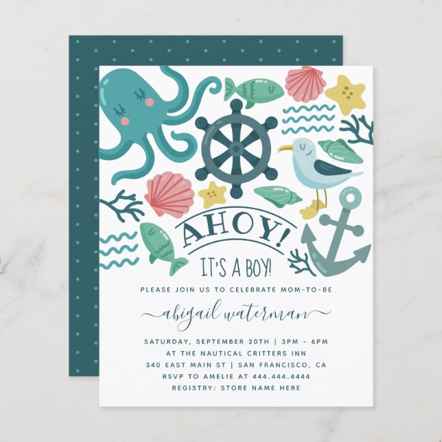 Critério do Mar Náutico de Orçamento É um Chá de f (Frente/Verso)