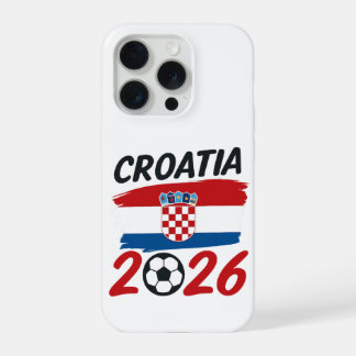 Croácia 2026 Design de Bandeira de Cores para Fã d