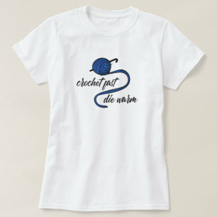 Crochê Azul Cornflower Rápido, T-Shirt Quente