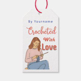 Croché com amor Etiqueta de presente feita à mão c