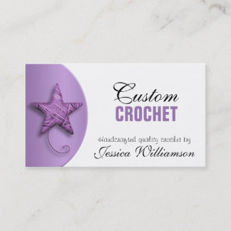 Crochet - cartões de visitas dados forma estrela