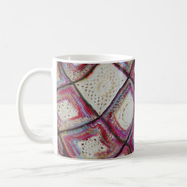 Crochet Mug, xícara de café Crochet (Esquerda)