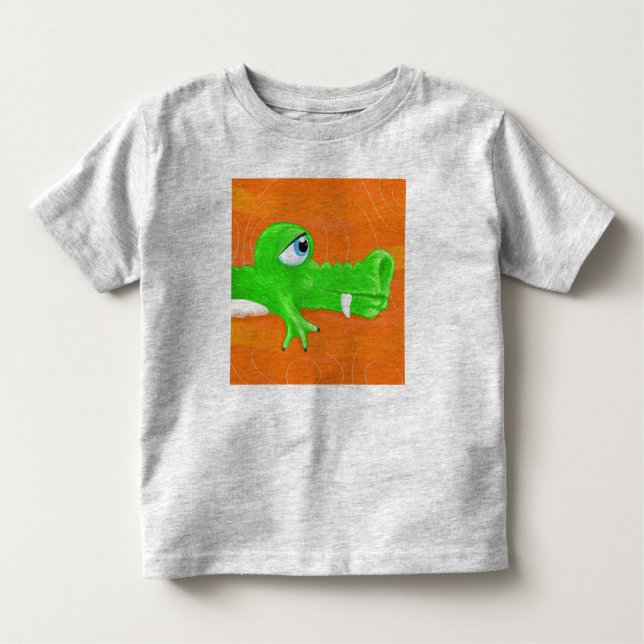 Crocodilo engraçado, t-shirt (Frente)
