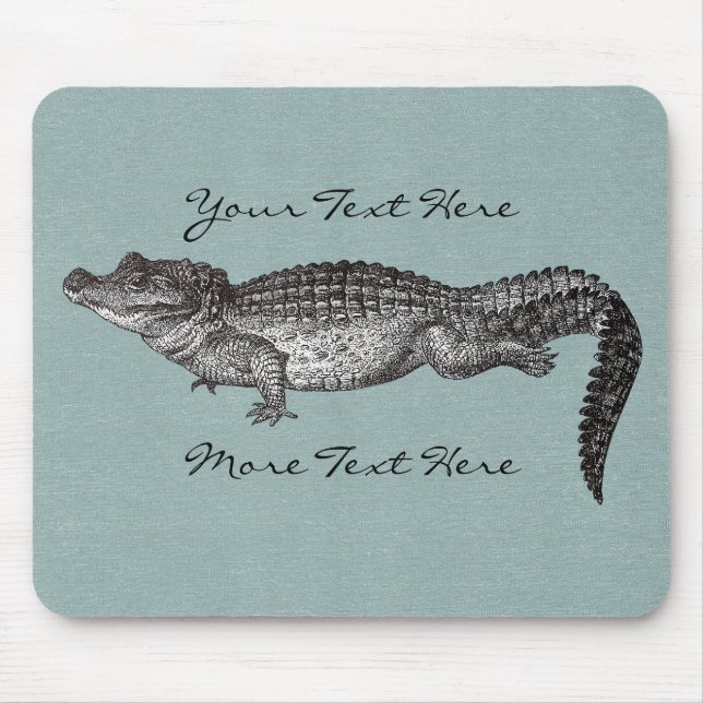 Crocodilo Mousepad do vintage (Frente)