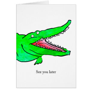 Crocodilo que sae do cartão