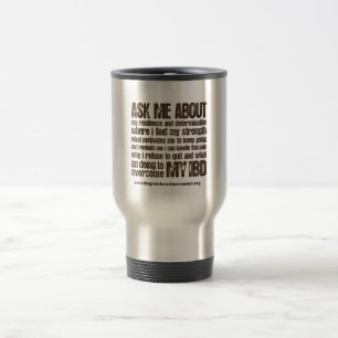 Crohns e caneca de viagem da concessão da colite